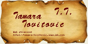 Tamara Tovitović vizit kartica